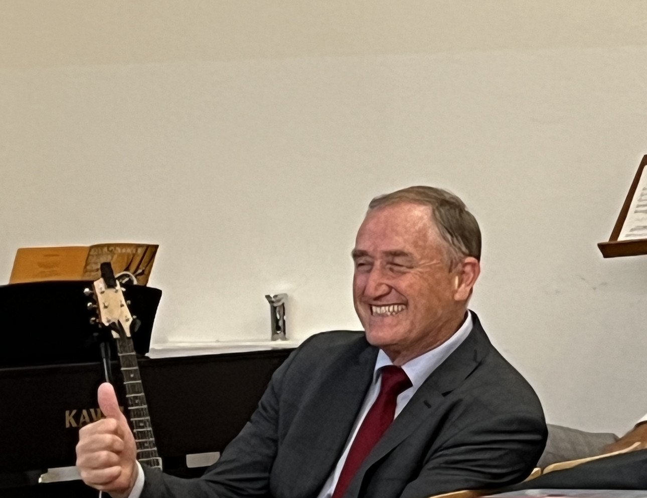 Bild mit Prof. Lehner aus seiner Abschiedsvorlesung